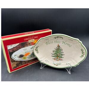 Spode Christmas “Bless This Home Tray” - New in Box